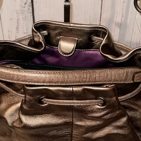 NWT! Coach Madison Marielle Leather Drawstring Carryall Bag AR/BRONZE 17016 - Picture 5 of 10